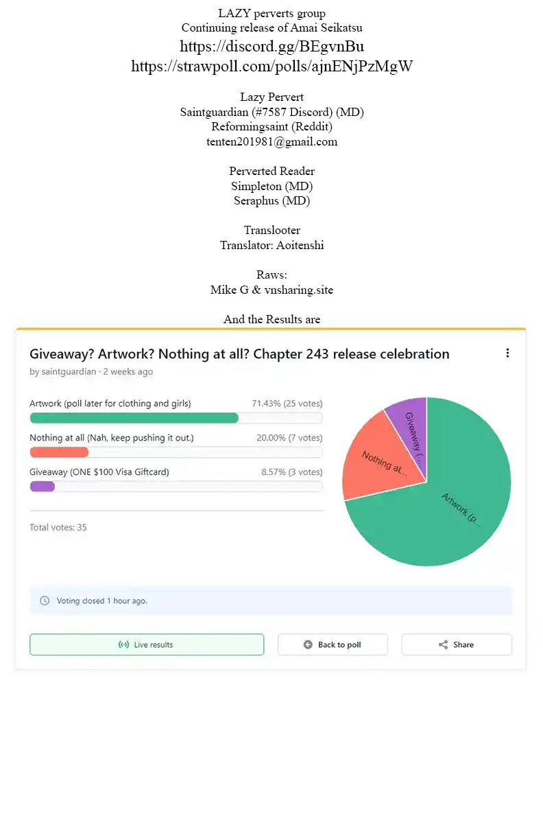 Amai Seikatsu Vol.18 Chapter 201