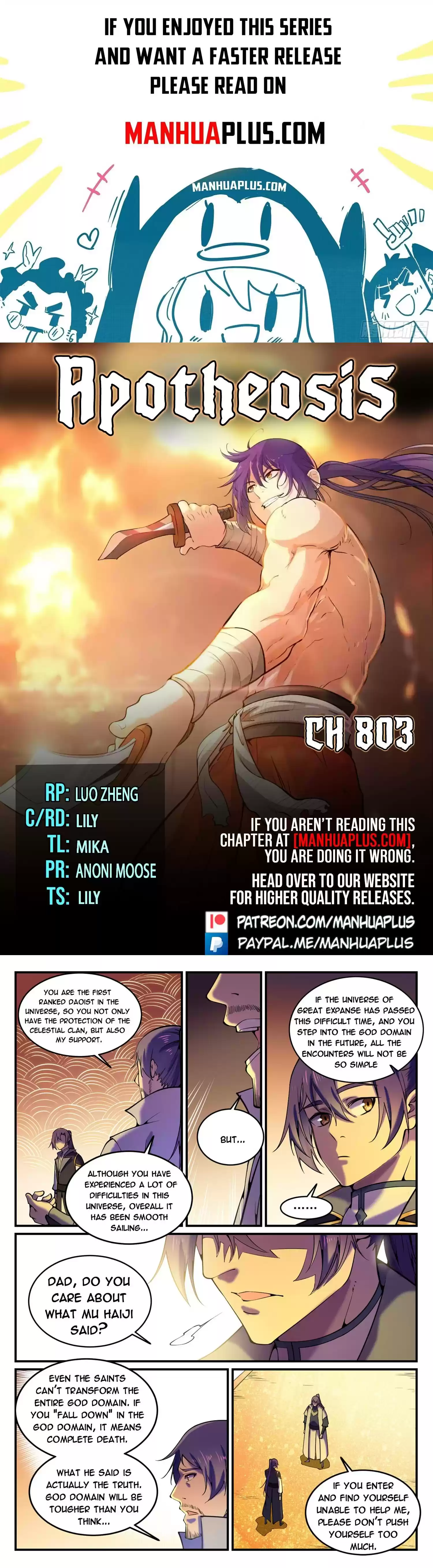 Apotheosis Chapter 803