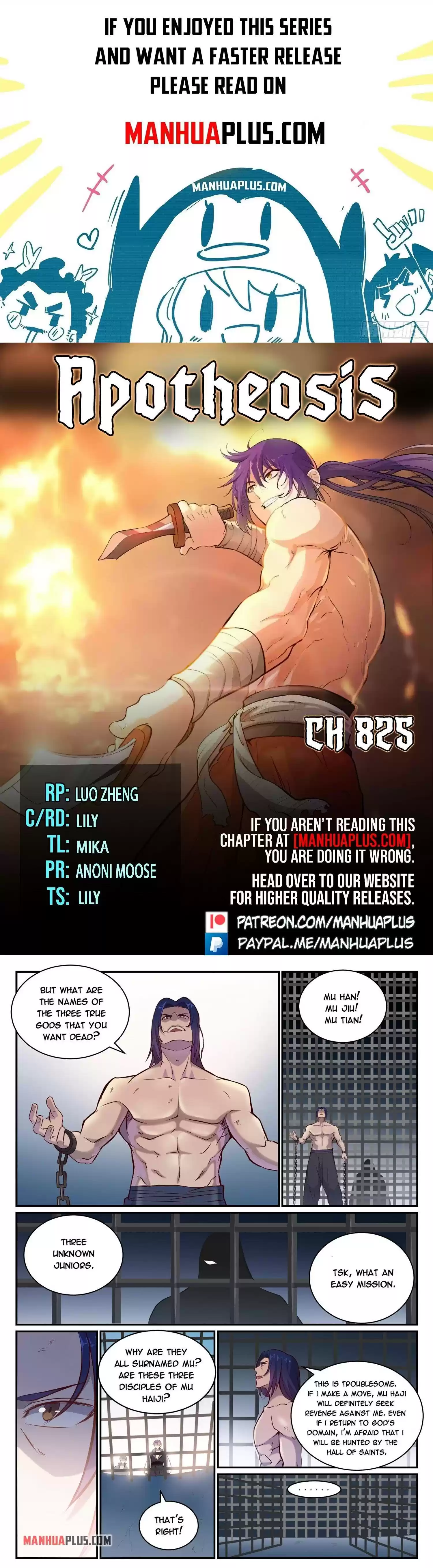 Apotheosis Chapter 825