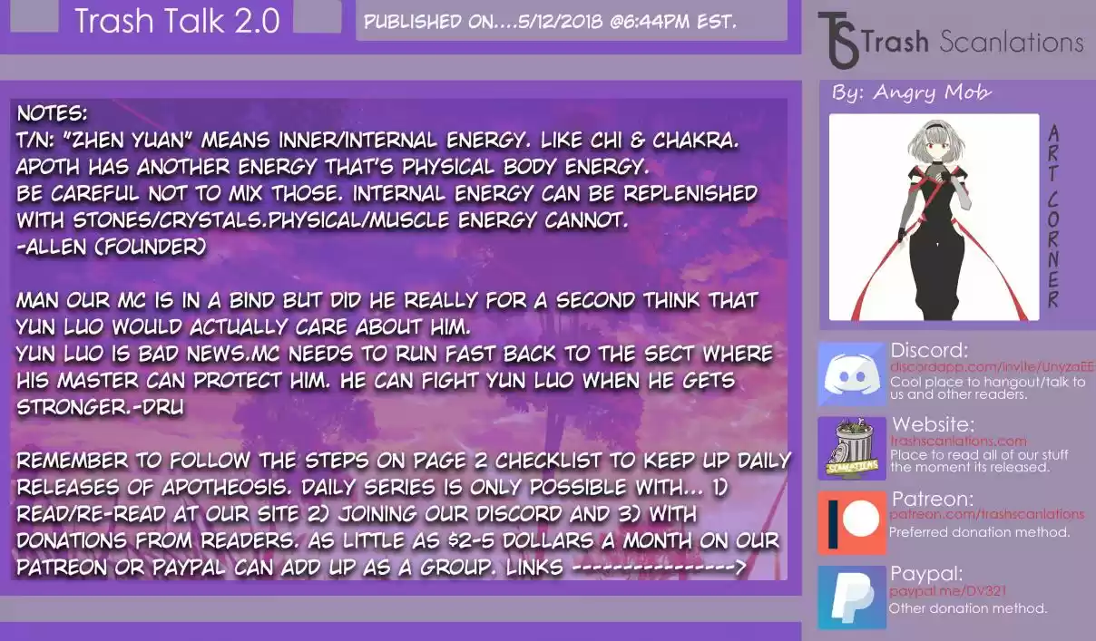 Apotheosis Elevation to the status of a god Ch. 35 Sky Demon Saint Fire