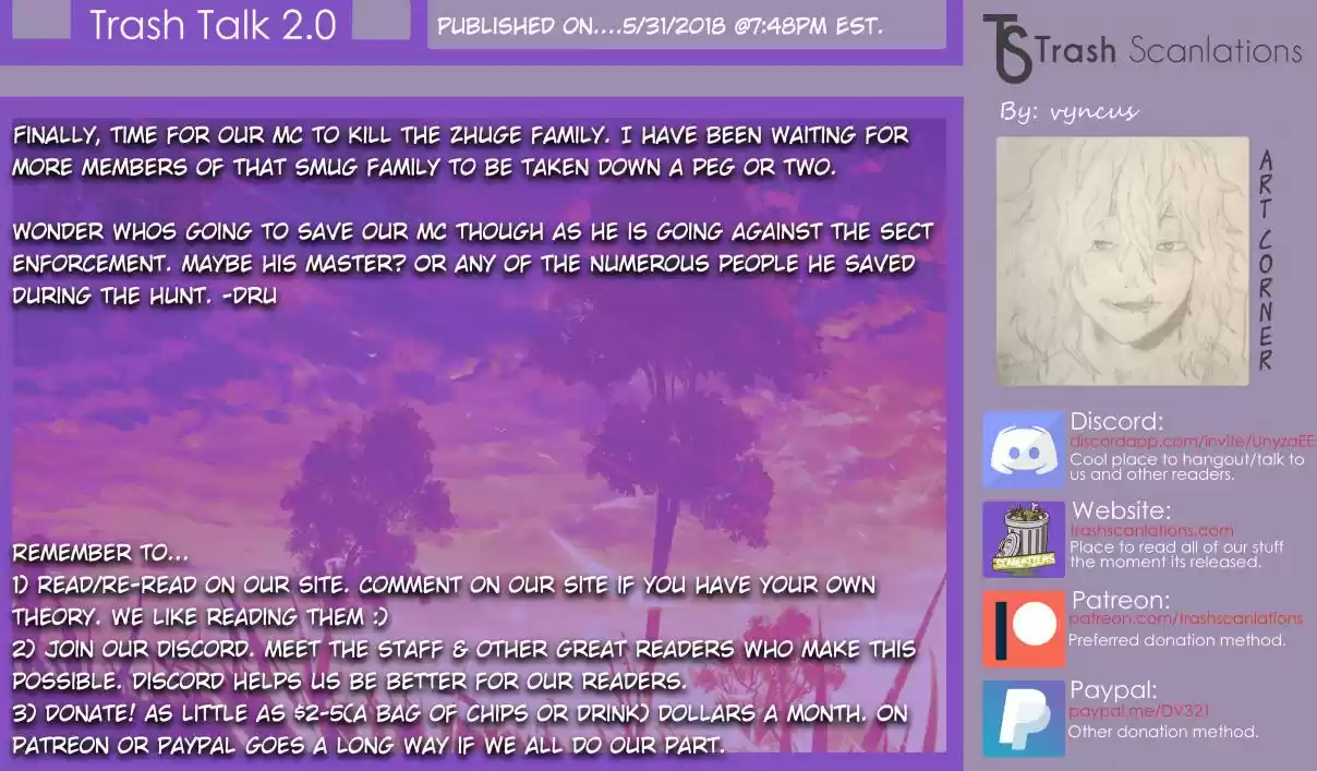 Apotheosis Elevation to the status of a god Ch. 46 Grudges