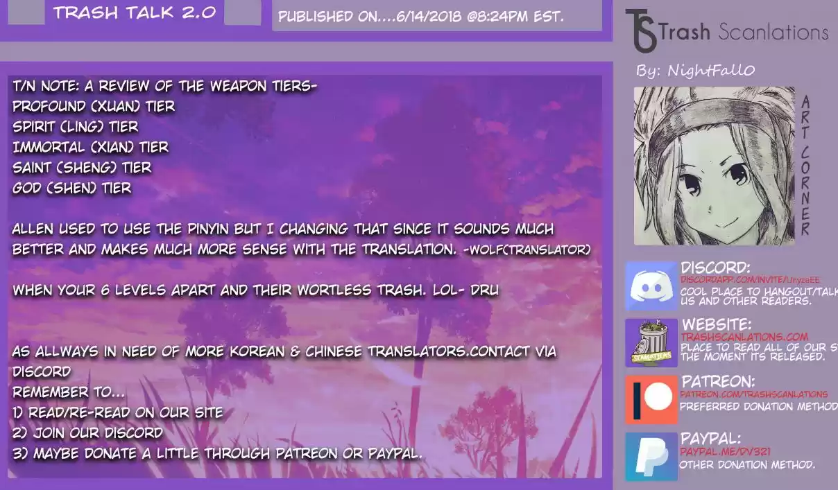 Apotheosis Elevation to the status of a god Ch. 51 Immortal Sword Flowing Light