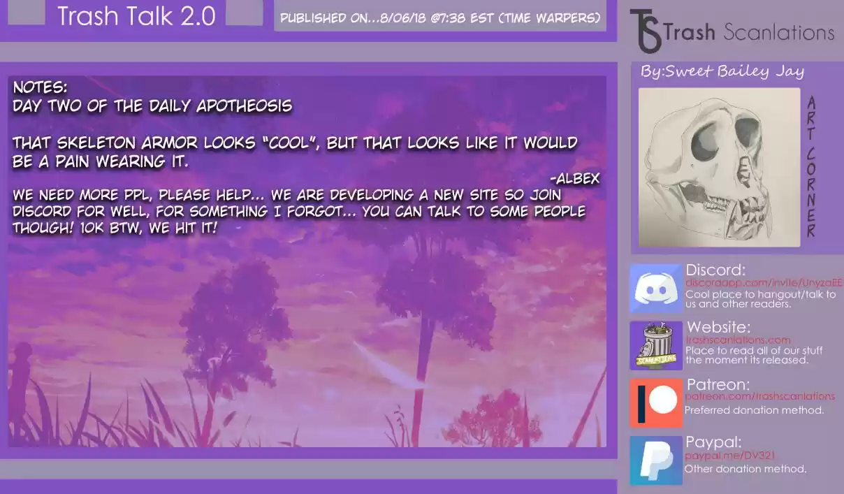 Apotheosis Elevation to the status of a god Ch. 62 Not Like Before