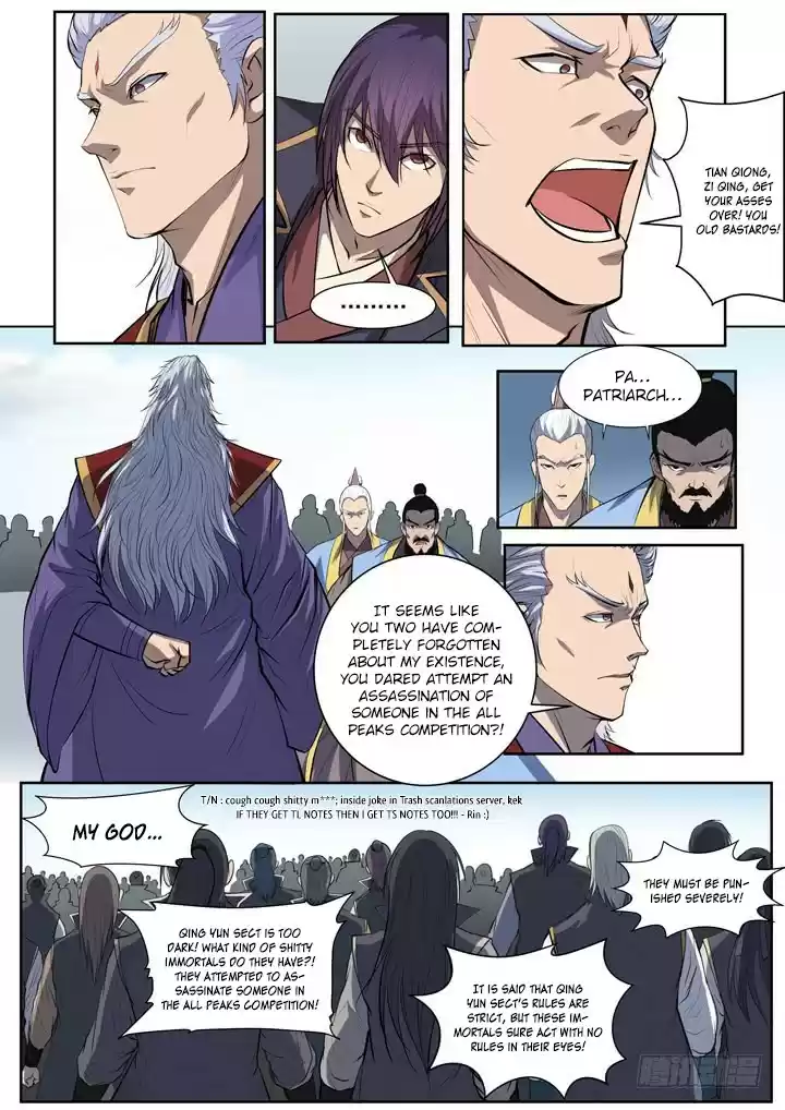 Apotheosis Elevation to the status of a god Ch. 65 The Patriarch's Fury