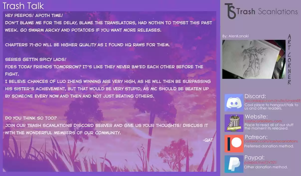 Apotheosis Elevation to the status of a god Ch. 70 The Swords