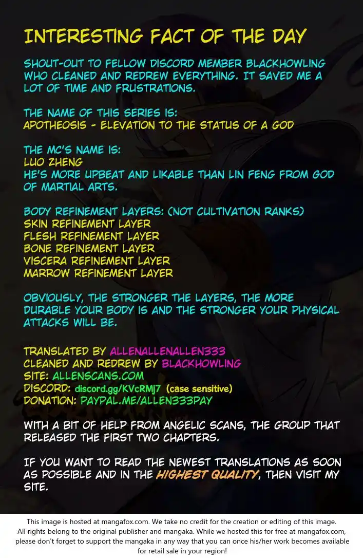 Apotheosis - Elevation to the status of a god Chapter 1.1