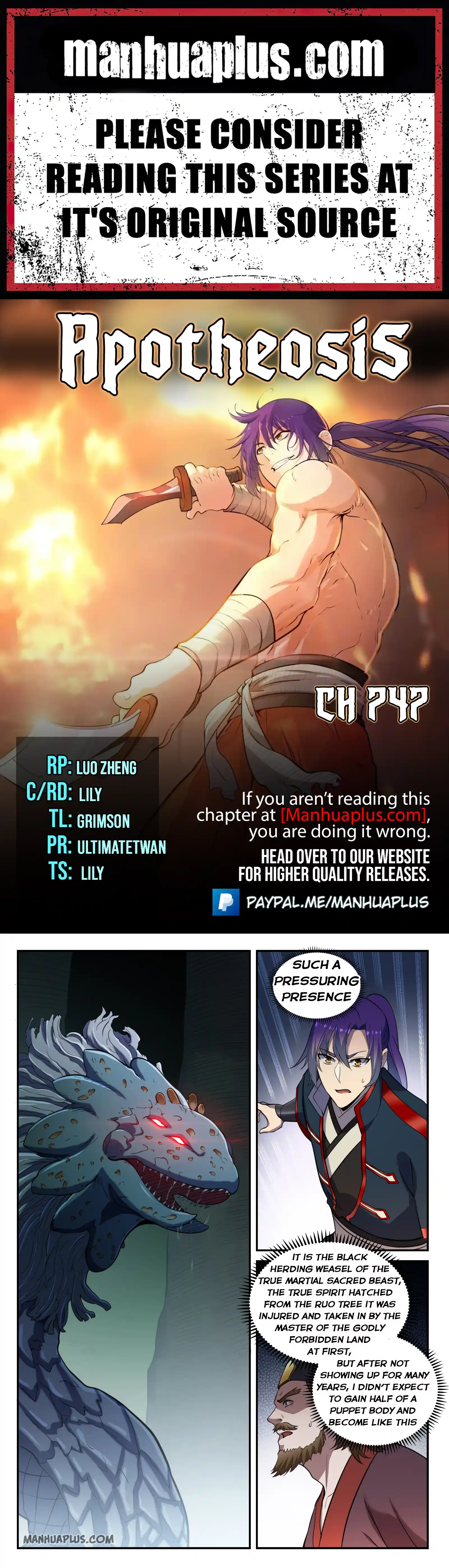 Apotheosis - Elevation to the status of a god Chapter 747