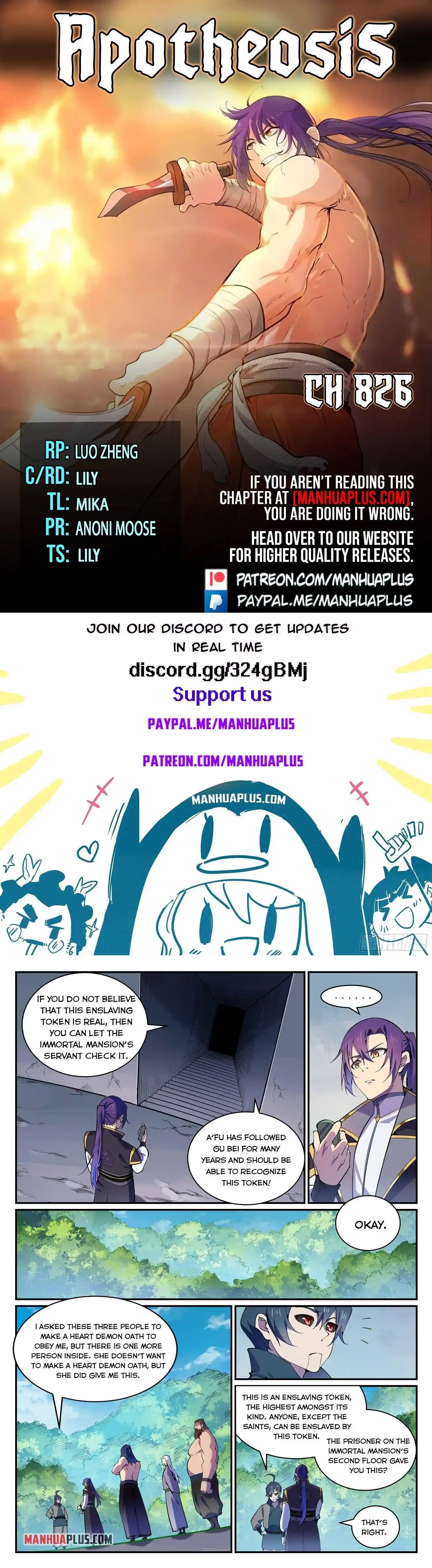 Apotheosis - Elevation to the status of a god Chapter 826