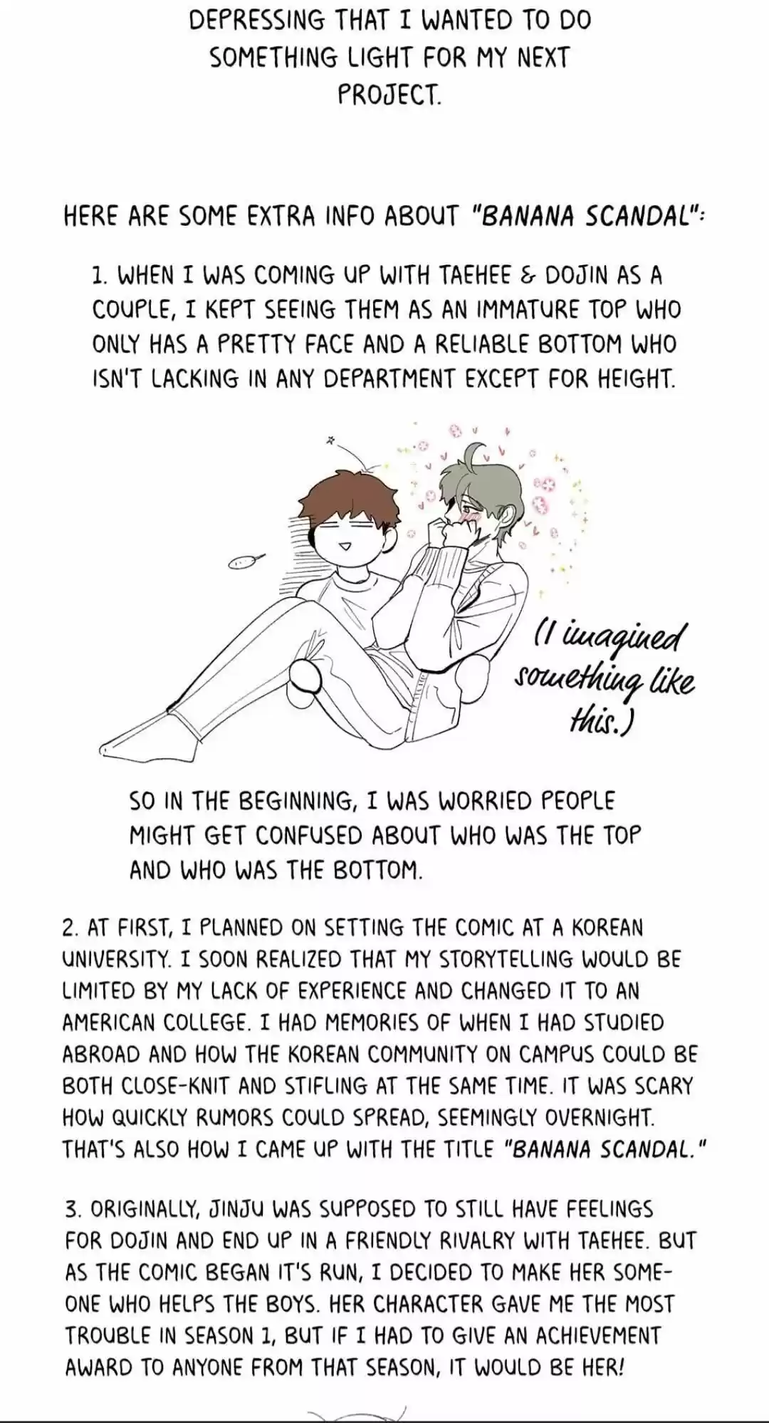 Banana Scandal Chapter 66 : Season One End Note