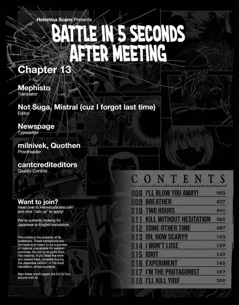Battle in 5 Seconds After Meeting Vol. 2 Ch. 13 Oh, How Scary!!