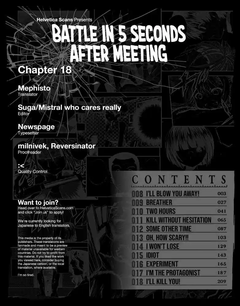 Battle in 5 Seconds After Meeting Vol. 2 Ch. 18 I'm Going to Kill you