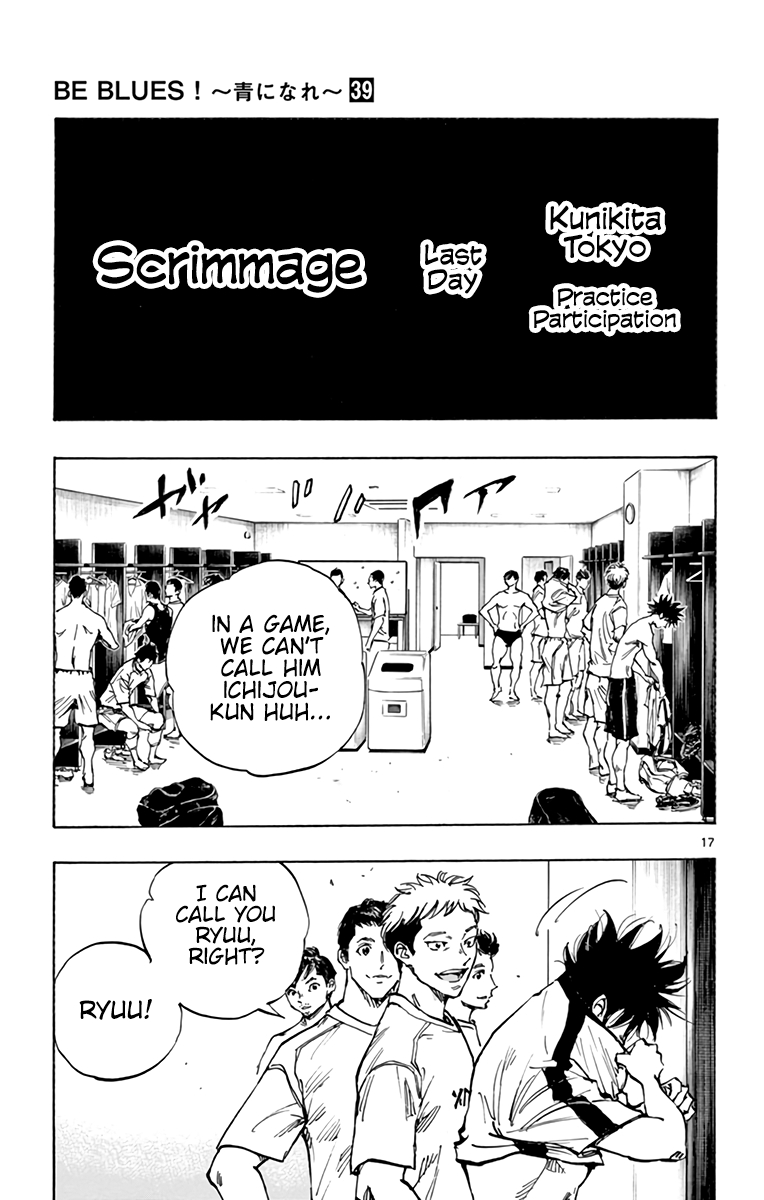 BE BLUES ~Ao ni nare~ Vol. 39 Ch. 387 If It's Something I Can Do, I'll Pour Everything!