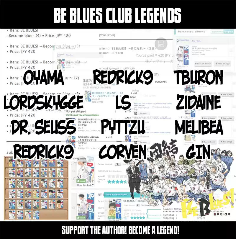 BE BLUES ~Ao ni nare~ Vol. 41 Ch. 400 Because I'm a Football Player