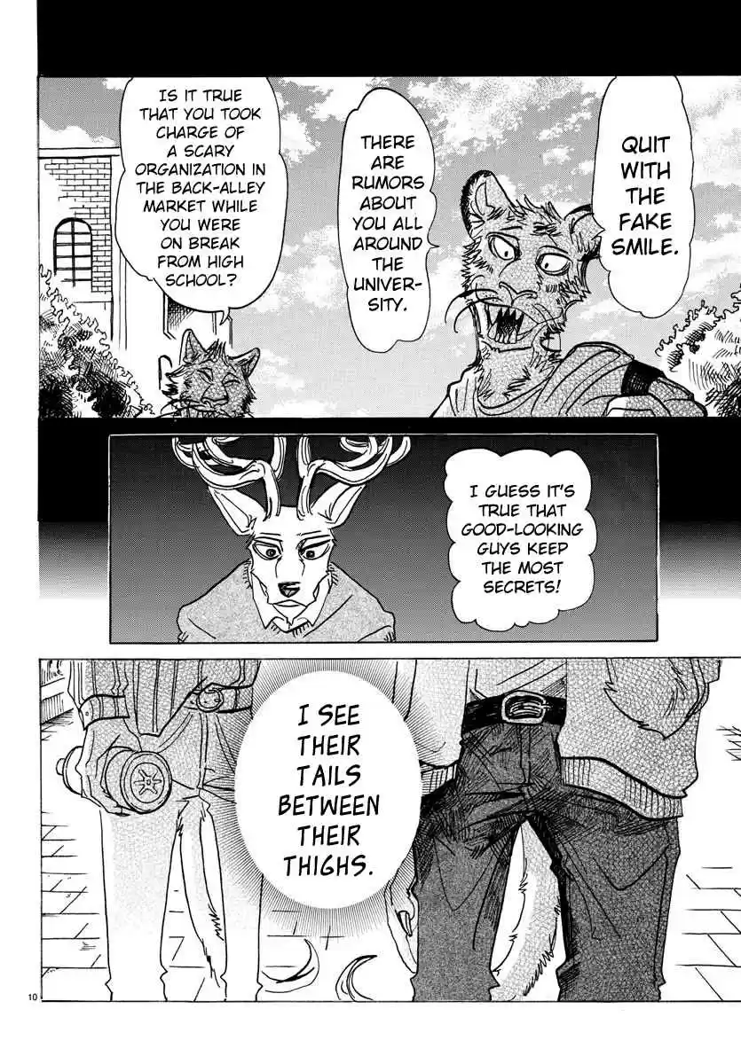 Beastars Ch. 130 His Lead Colored Prosthetic Leg is Sometimes Rainbow Colored Under the Sun