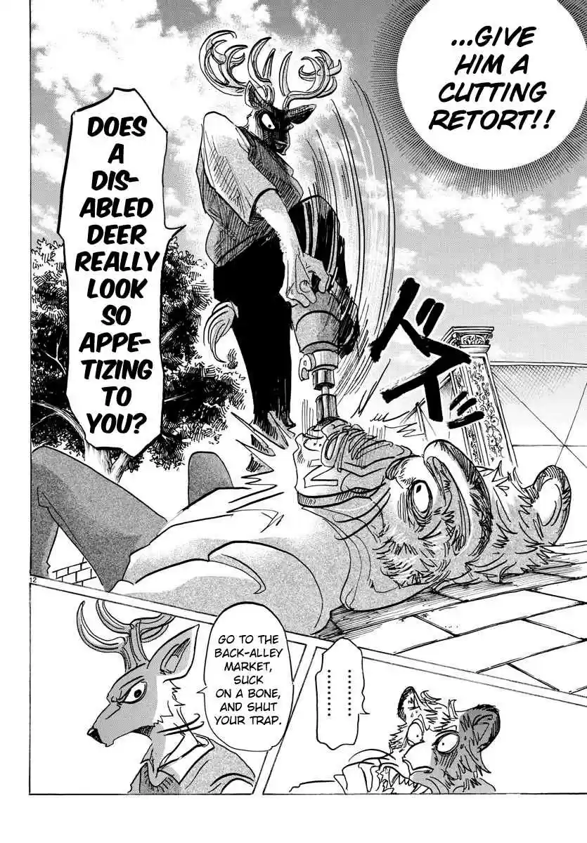 Beastars Ch. 130 His Lead Colored Prosthetic Leg is Sometimes Rainbow Colored Under the Sun