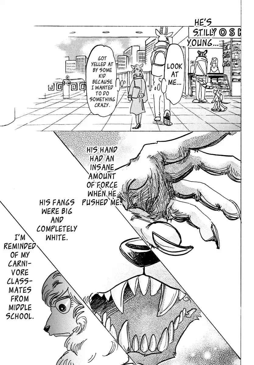 Beastars Vol. 12 Ch. 100 What Happens when you Bust a Tire in a Very Full Train?