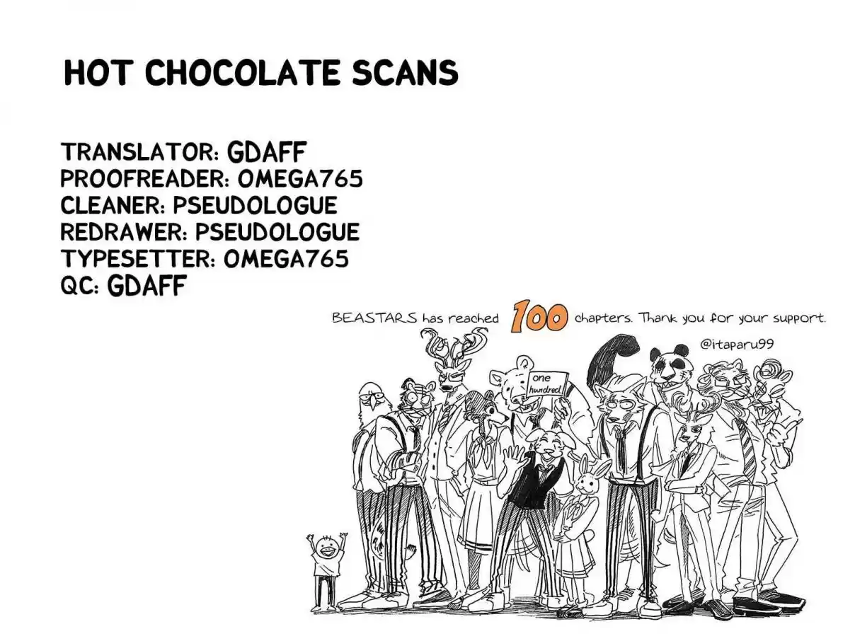 Beastars Vol. 12 Ch. 100 What Happens when you Bust a Tire in a Very Full Train?