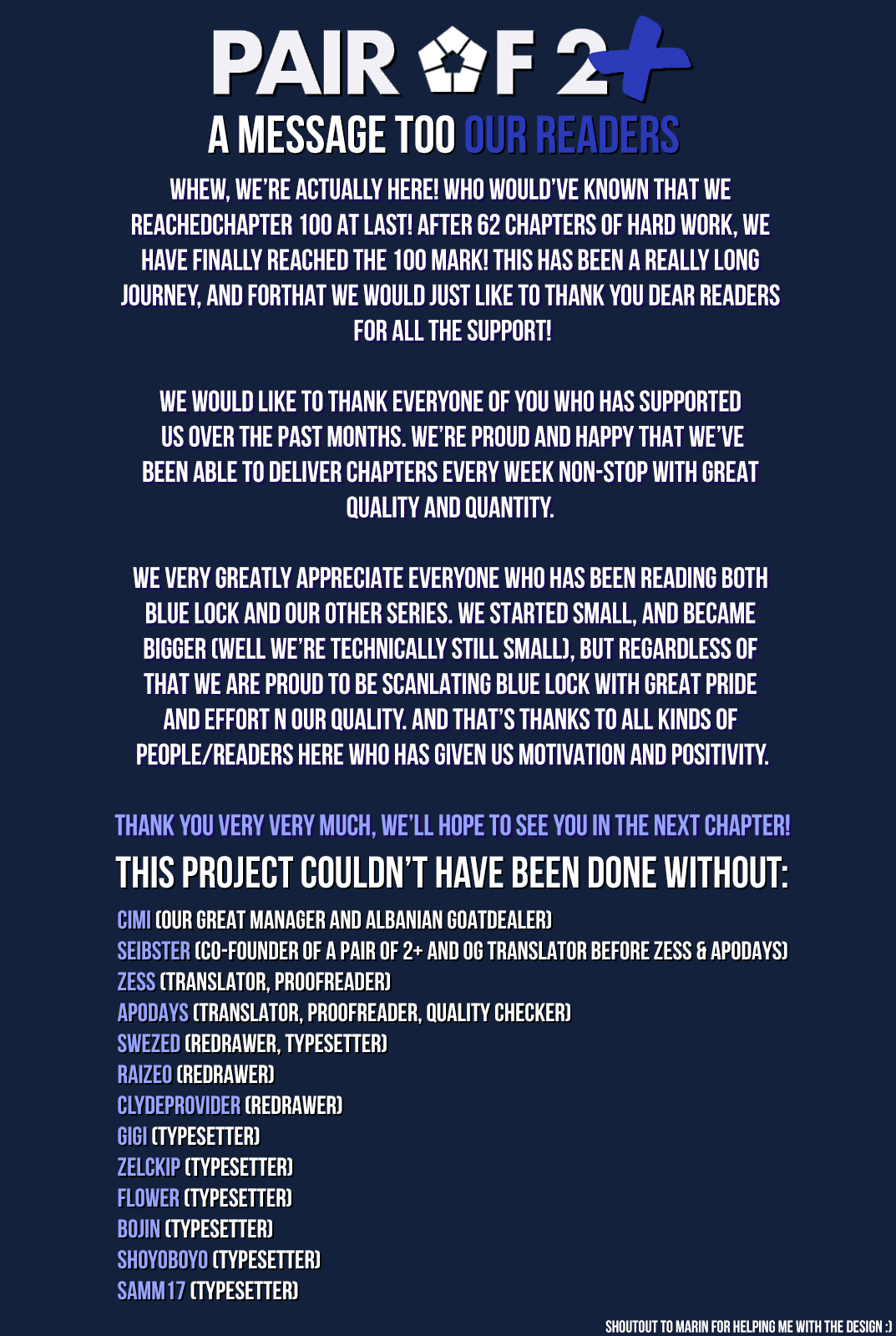 Blue Lock Ch. 100 Optimal X Strongest = Worst