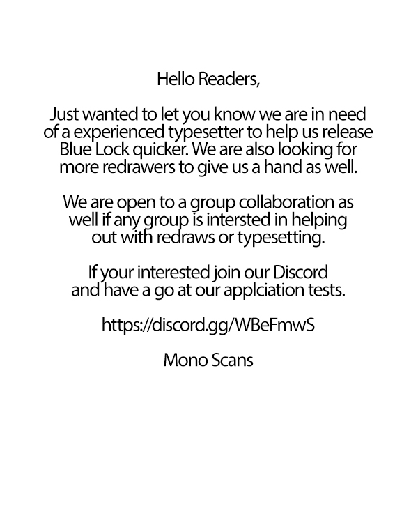 Blue Lock Vol. 4 Ch. 27 Except For One