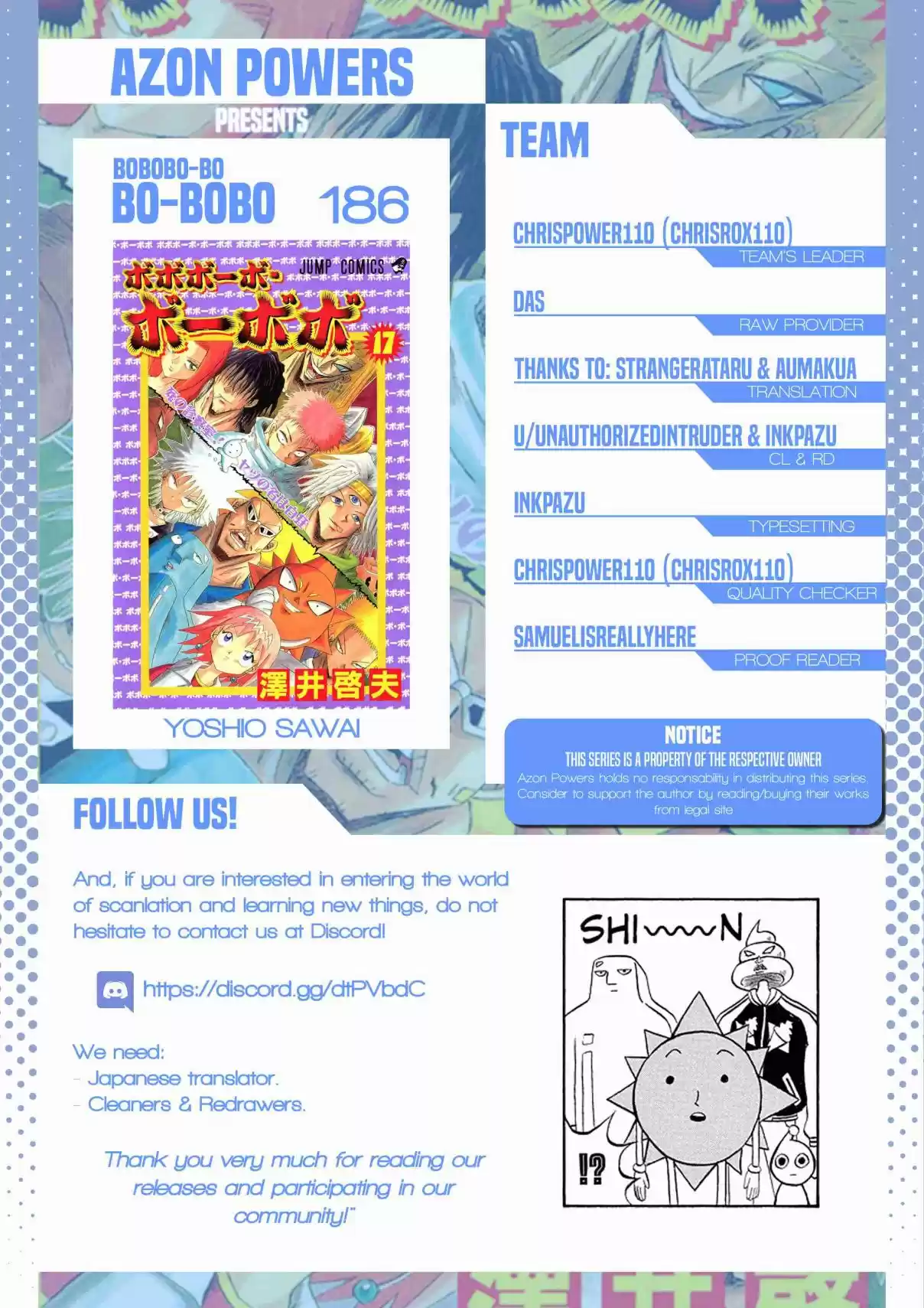 Bobobo bo Bo bobo Vol. 17 Ch. 186 Full Throttle! Fever Motocross!!!