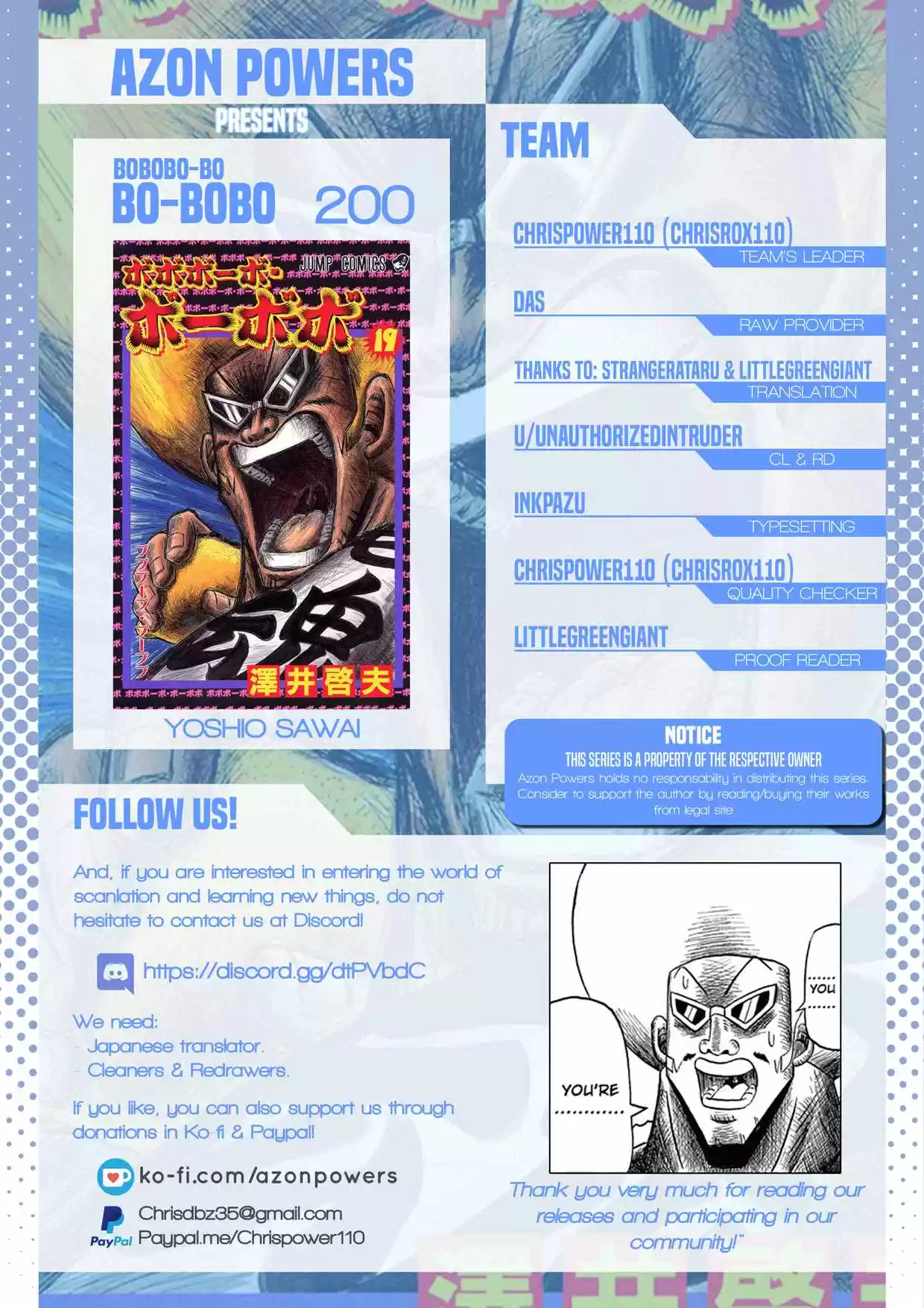 Bobobo bo Bo bobo Vol. 19 Ch. 200 Bububu bu Bu bubu
