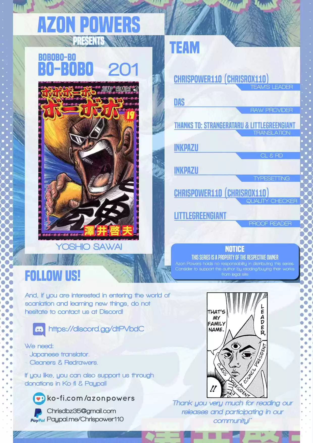 Bobobo bo Bo bobo Vol. 19 Ch. 201 It 's The "Kesshii * Keshi Keshi Battle"♪