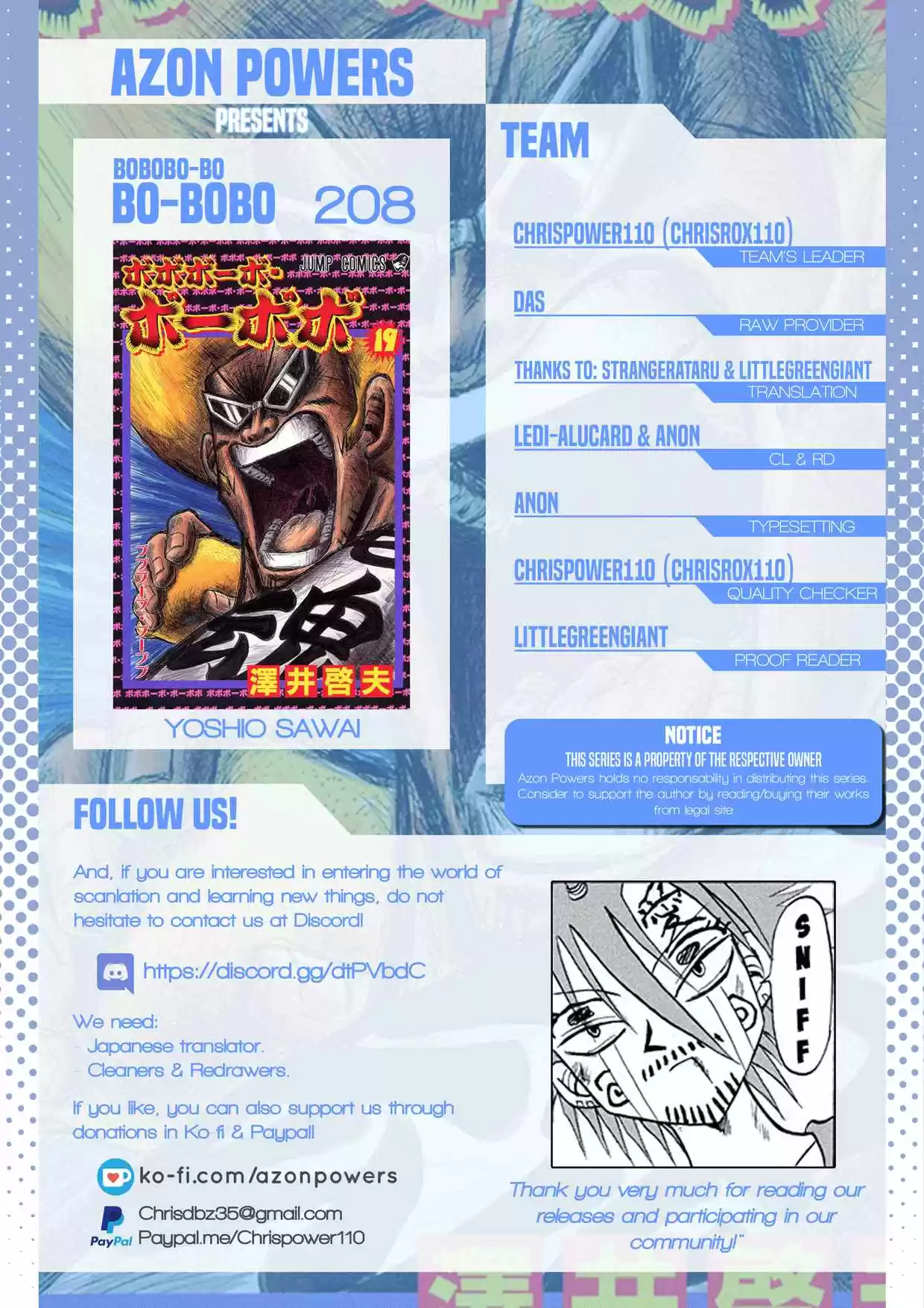 Bobobo bo Bo bobo Vol. 19 Ch. 208 We're Not Throwaways!