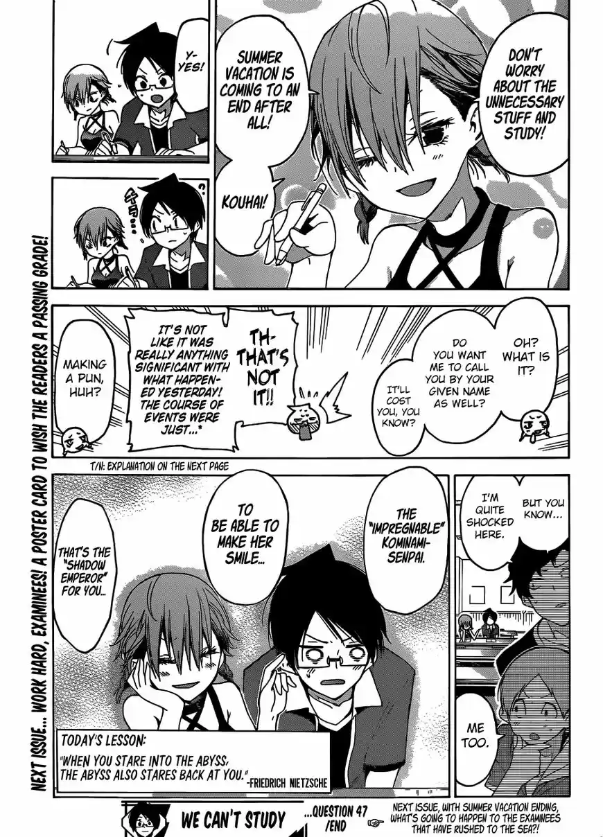 Bokutachi wa Benkyou ga Dekinai ch.047