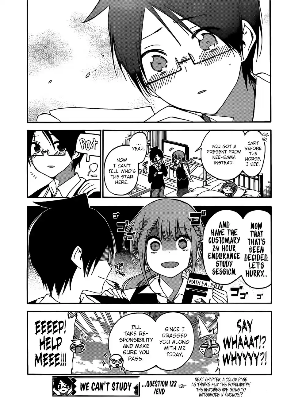 Bokutachi wa Benkyou ga Dekinai ch.122