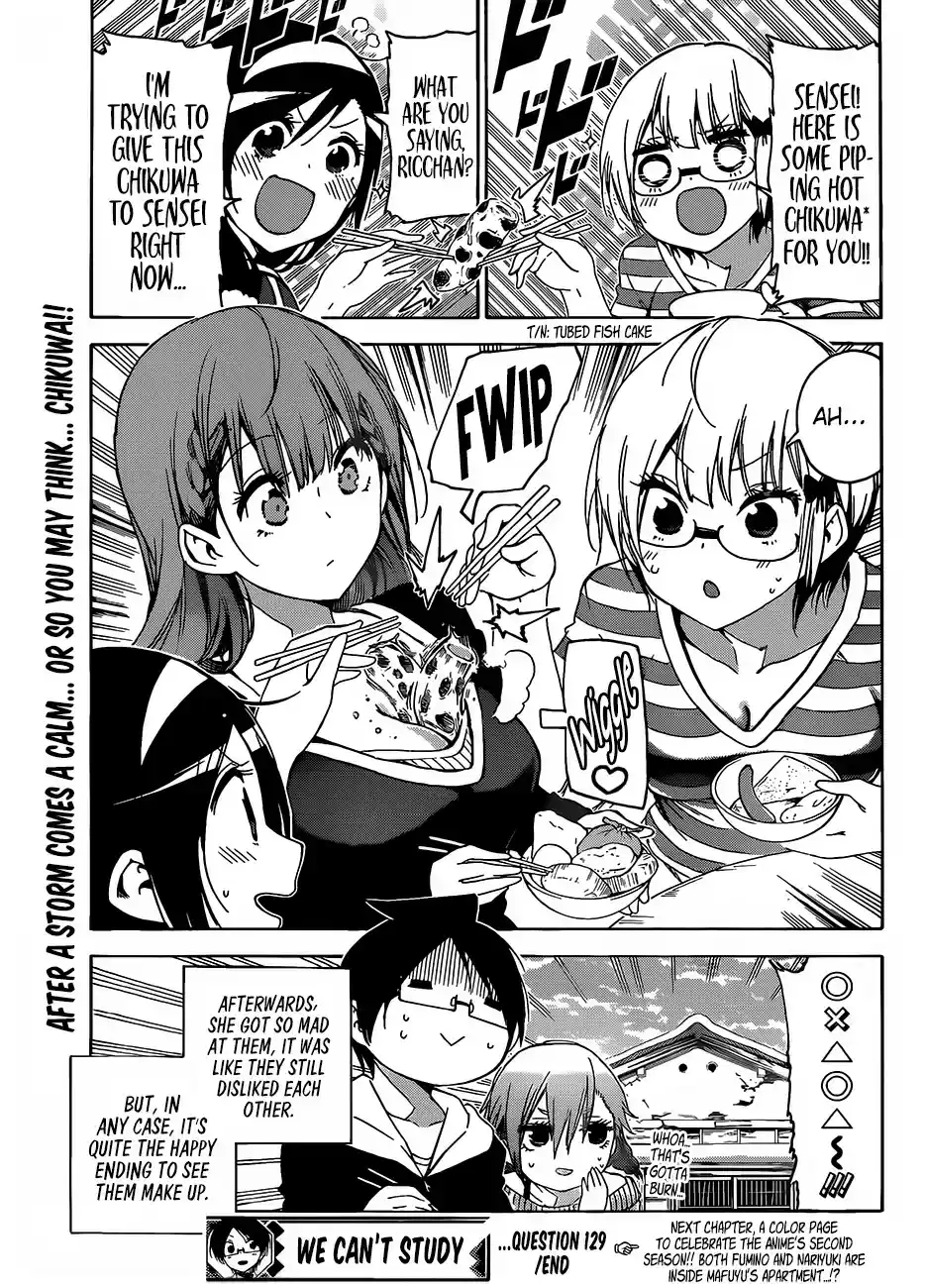 Bokutachi wa Benkyou ga Dekinai ch.129