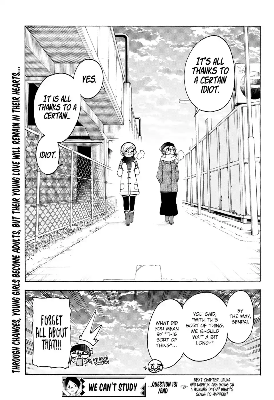 Bokutachi wa Benkyou ga Dekinai ch.131