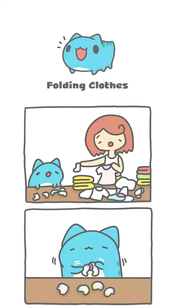 BugCat Capoo Ch. 339 Folding Clothes