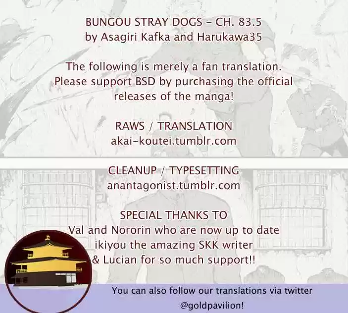 Bungo Stray Dogs Ch. 83.5 Towards the Final Answer, Final Part