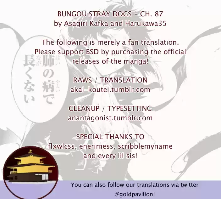 Bungo Stray Dogs Ch. 87 Hero VS. Criminal, Part 4