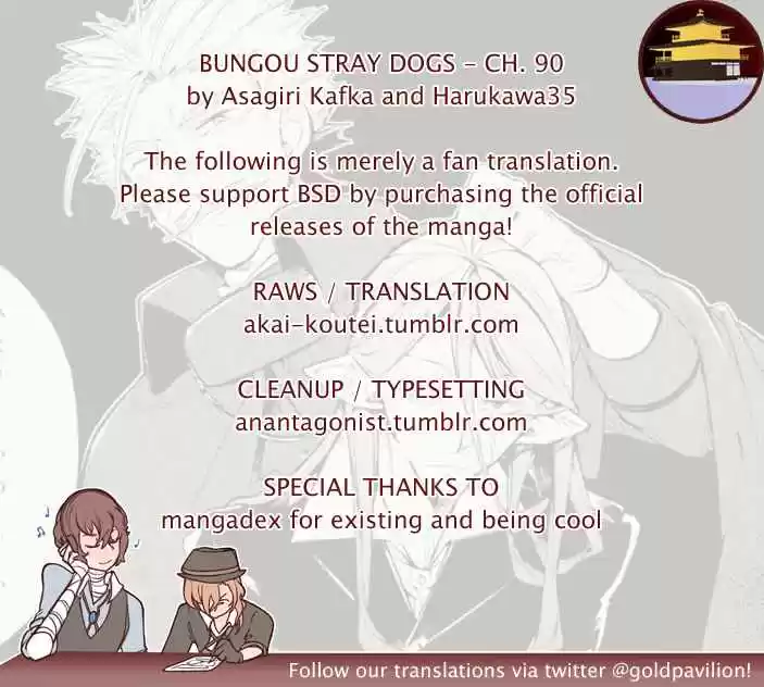 Bungo Stray Dogs Ch. 90 Hero War, Gang War, Final Part