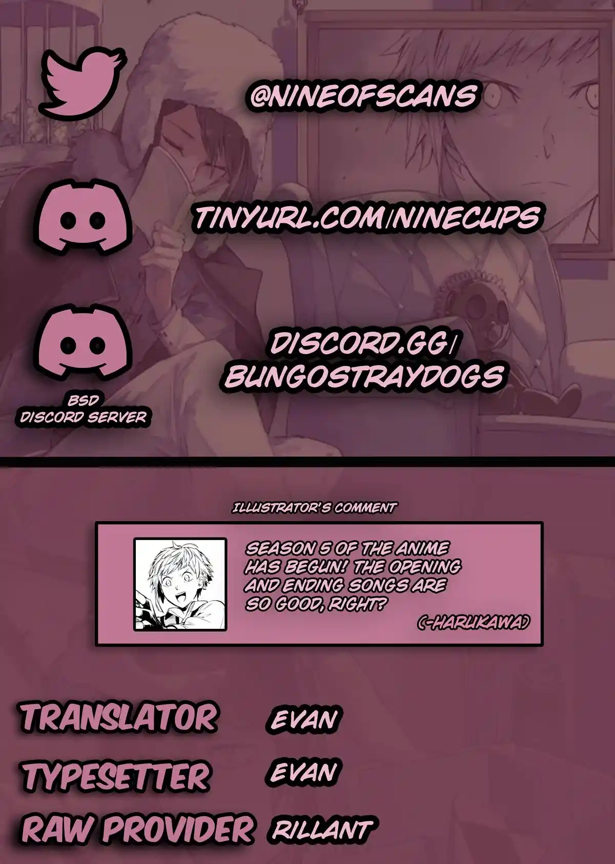 Bungo Stray Dogs Chapter 109