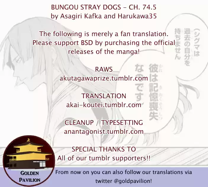 Bungo Stray Dogs Vol. 18 Ch. 74.5 Skyfall Part 1 (Continuation)