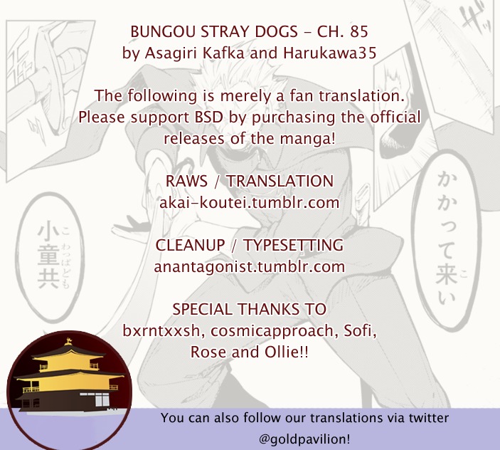 Bungou Stray Dogs ch.85
