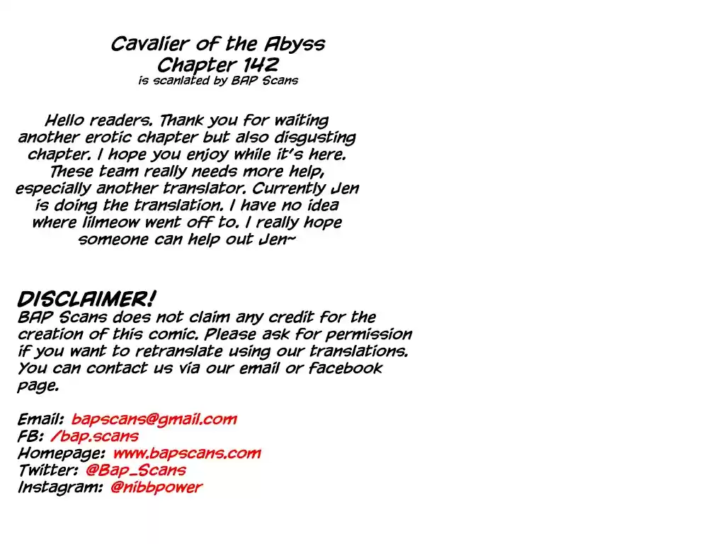 Cavalier of the Abyss Ch. 142