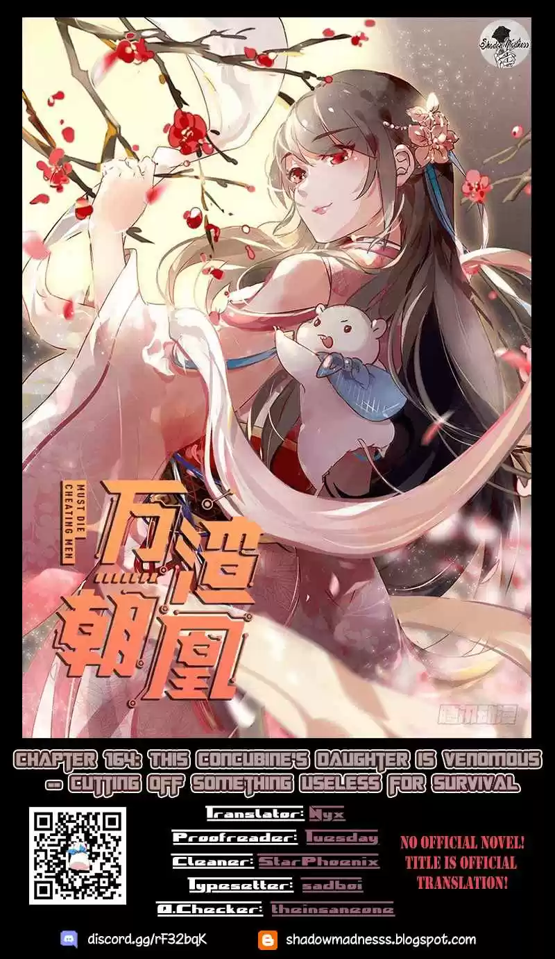 Cheating Men Must Die Ch. 164 This Concubine's Daughter is Venomous Cutting off something useless for survival