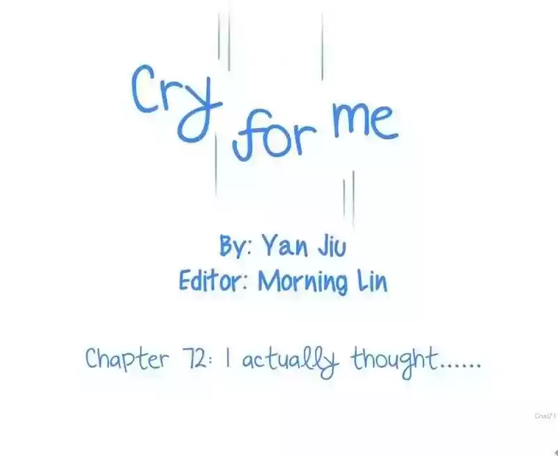 Cry for Me Chapter 72