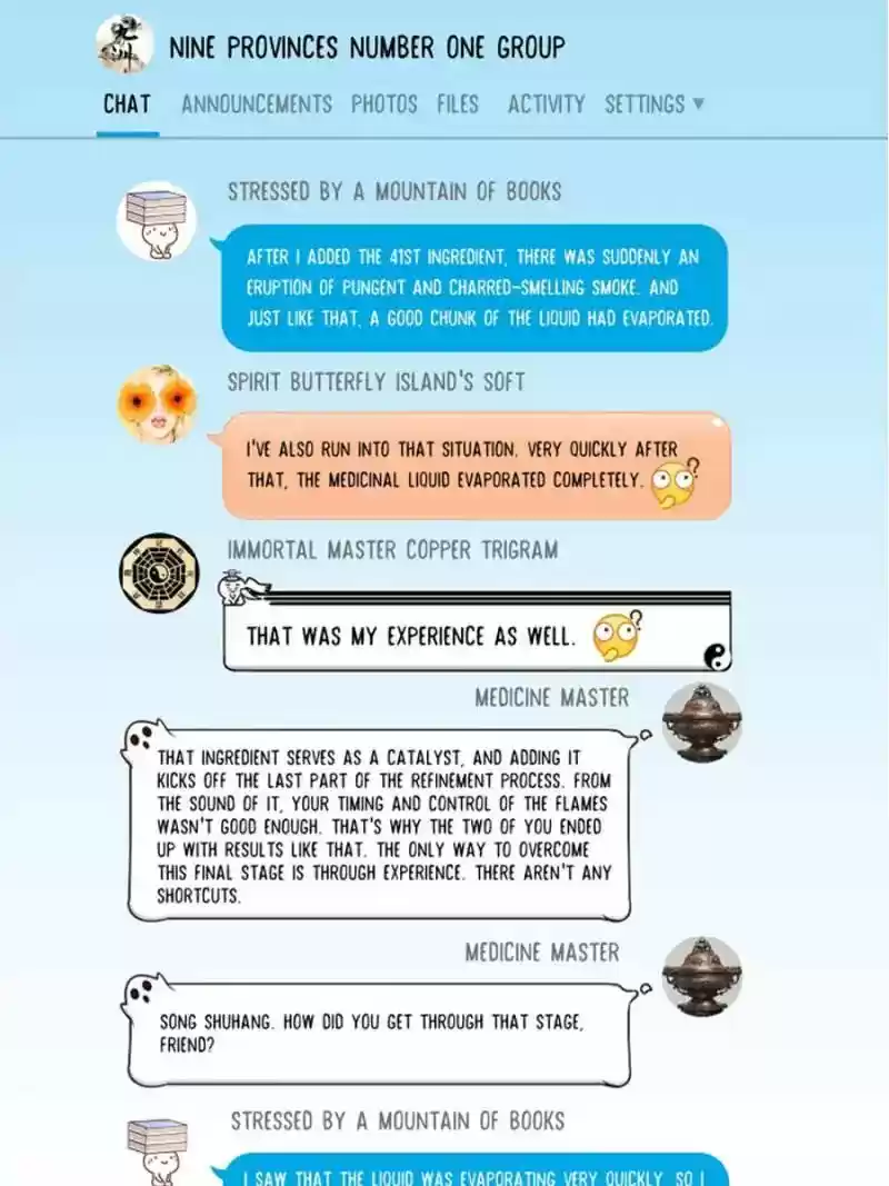 Cultivation Chat Group 18