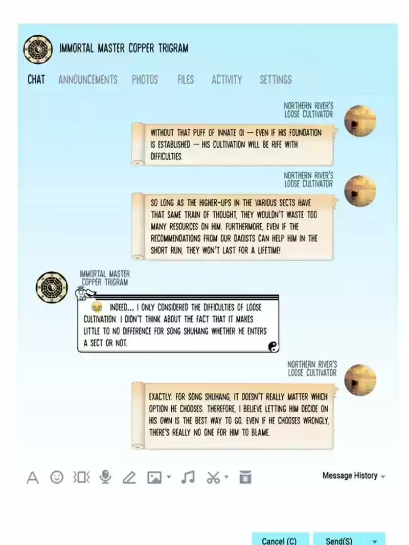 Cultivation Chat Group 19