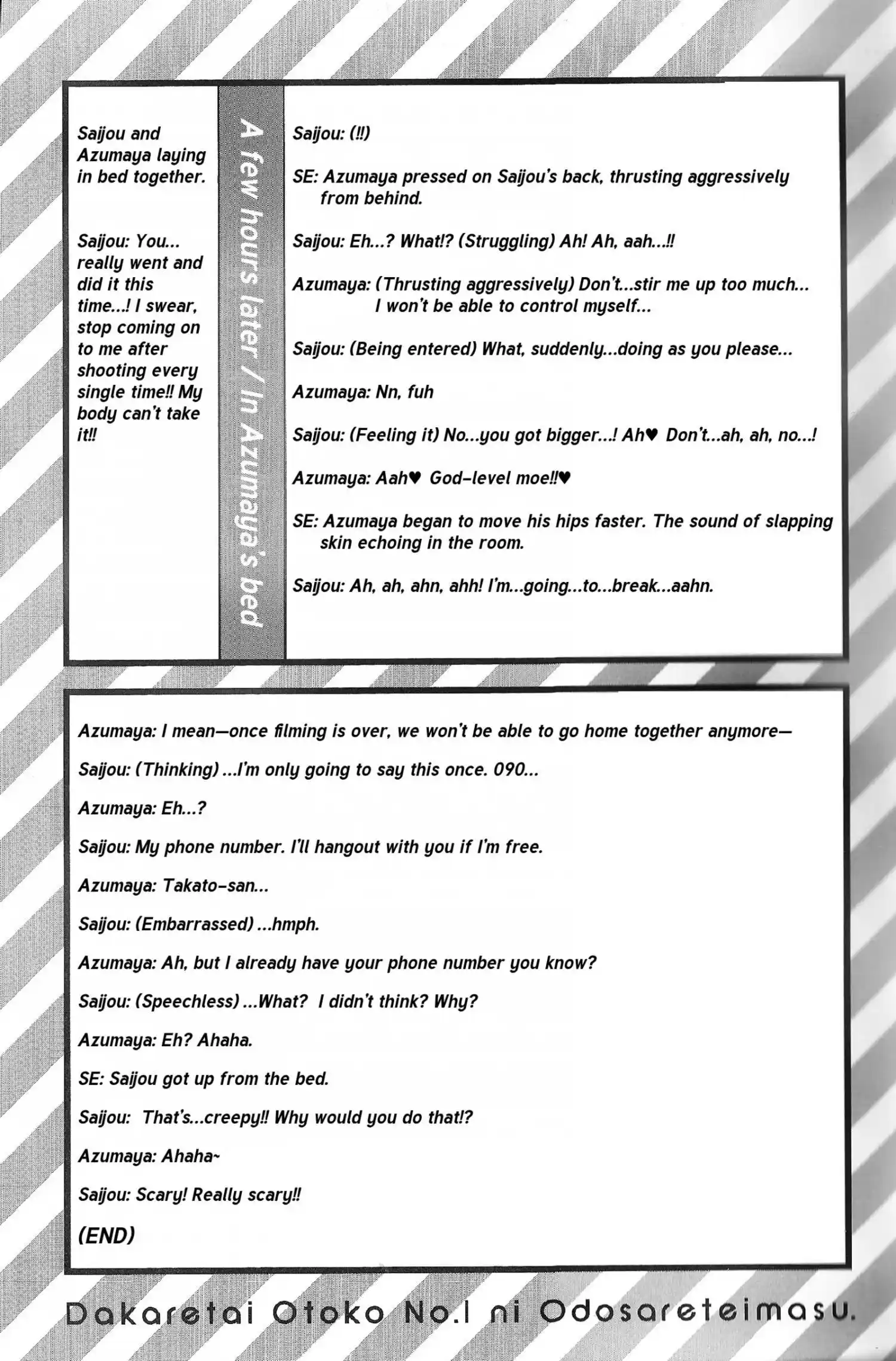 Dakaretai Otoko Ichii Ni Odosarete Imasu. Chapter 33.1