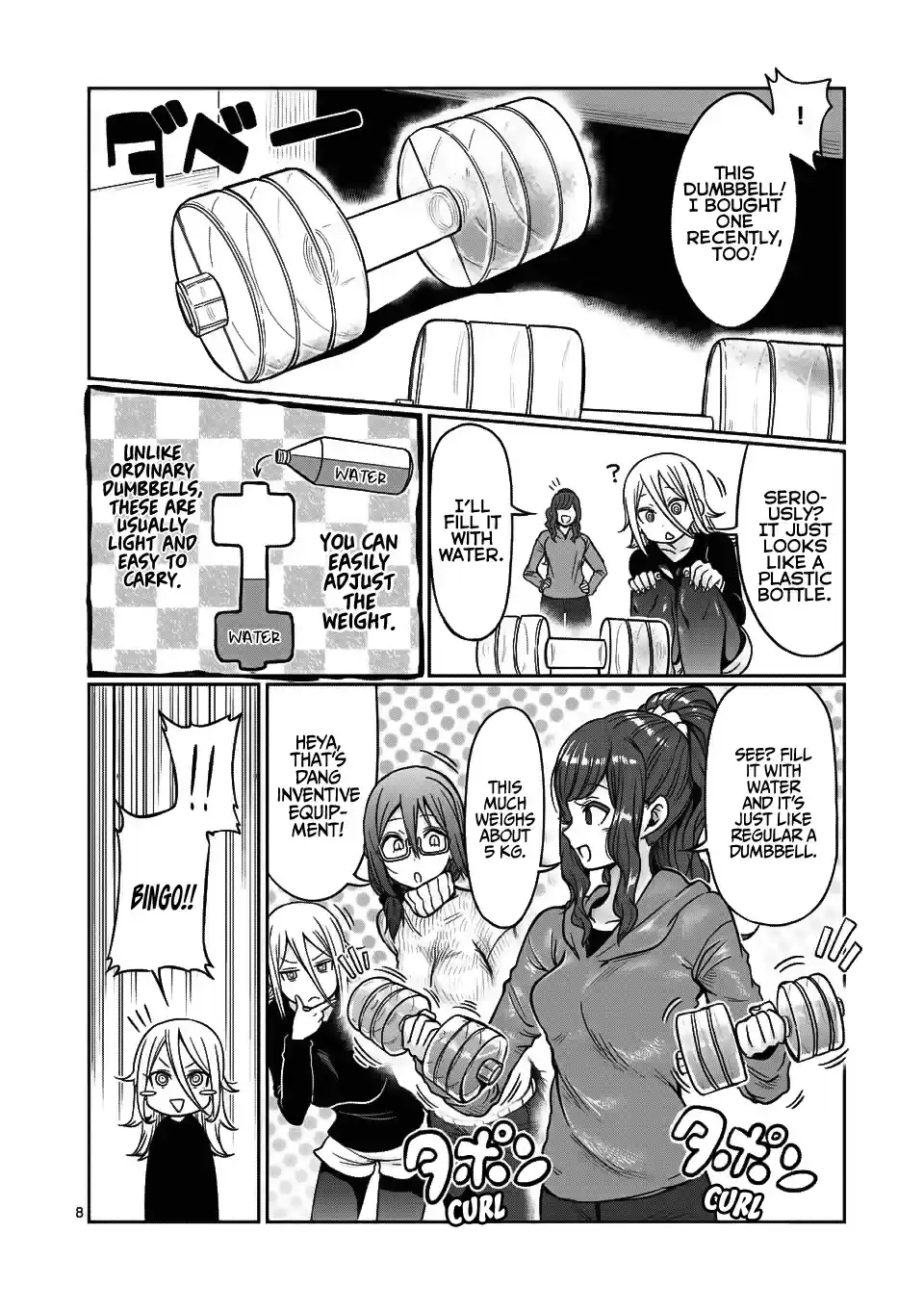 Danberu Nan Kiro Moteru? Vol. 8 Ch. 68 Dumbbell Shoulder Press