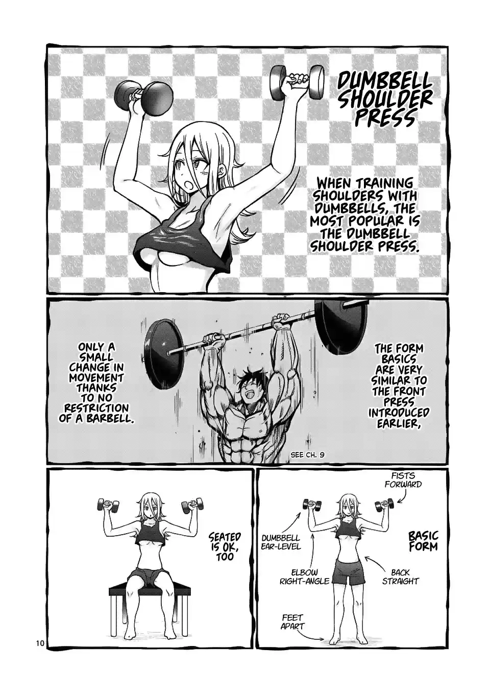 Danberu Nan Kiro Moteru? Vol. 8 Ch. 68 Dumbbell Shoulder Press