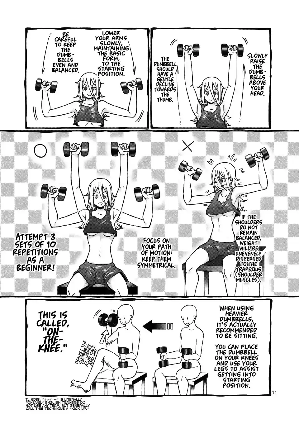 Danberu Nan Kiro Moteru? Vol. 8 Ch. 68 Dumbbell Shoulder Press