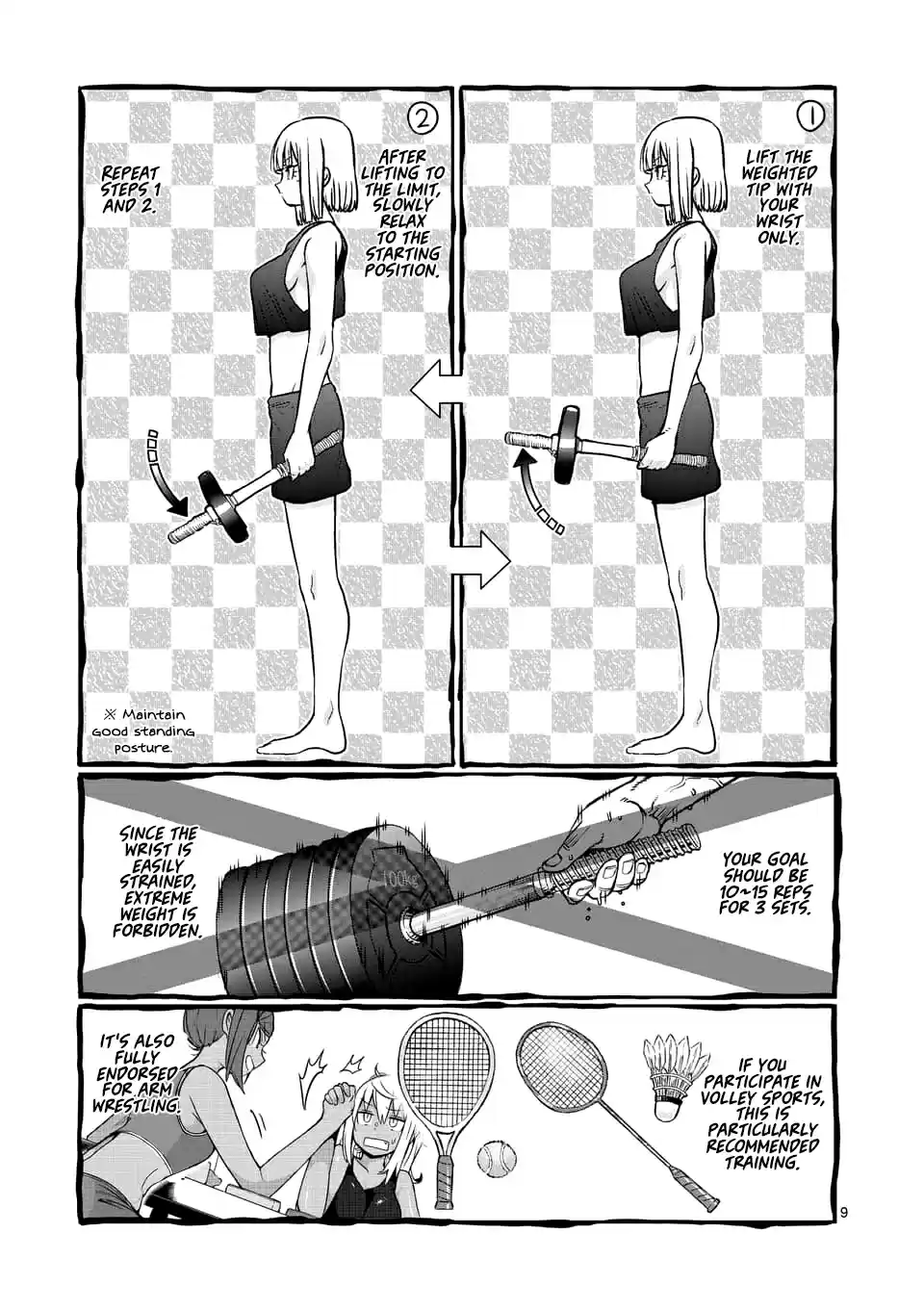 Danberu Nan Kiro Moteru? Vol. 9 Ch. 76 Forearm Training