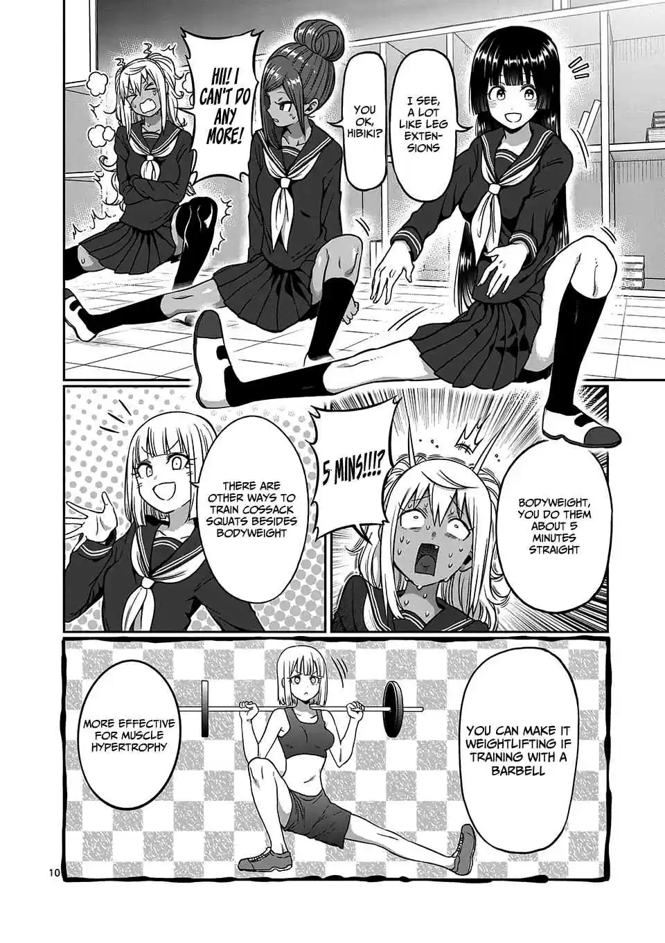 Danberu Nan Kiro Moteru? Vol. 9 Ch. 86 Cossack Squats