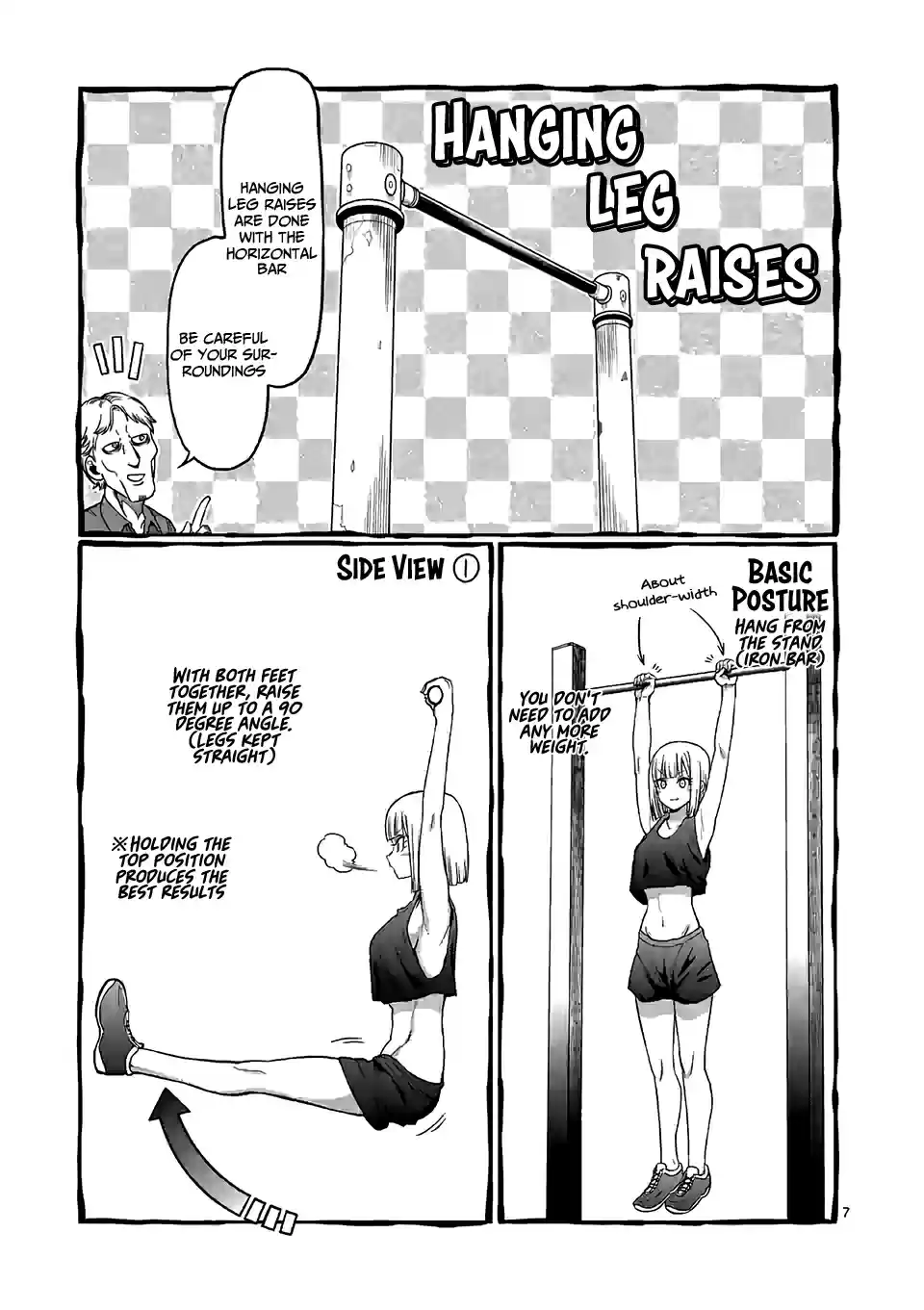 Danberu Nan Kiro Moteru? Vol. 9 Ch. 90 Hanging Leg Raises